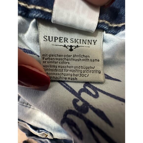 Super Skinny sequin embroidered jeans size 30 - Picture 5 of 13